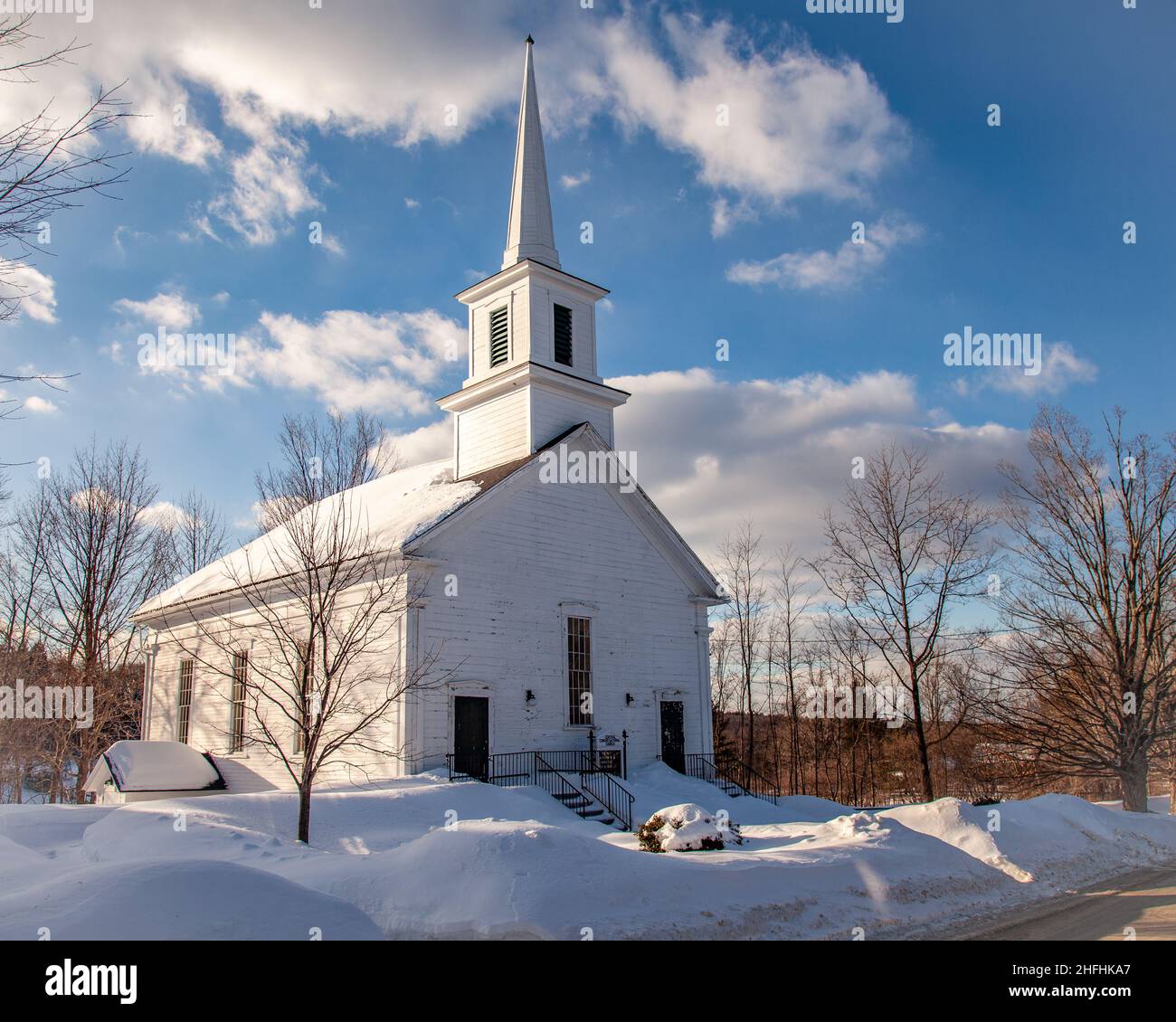 Die Central Congregational Church in New Salem, Massachusetts Stockfoto