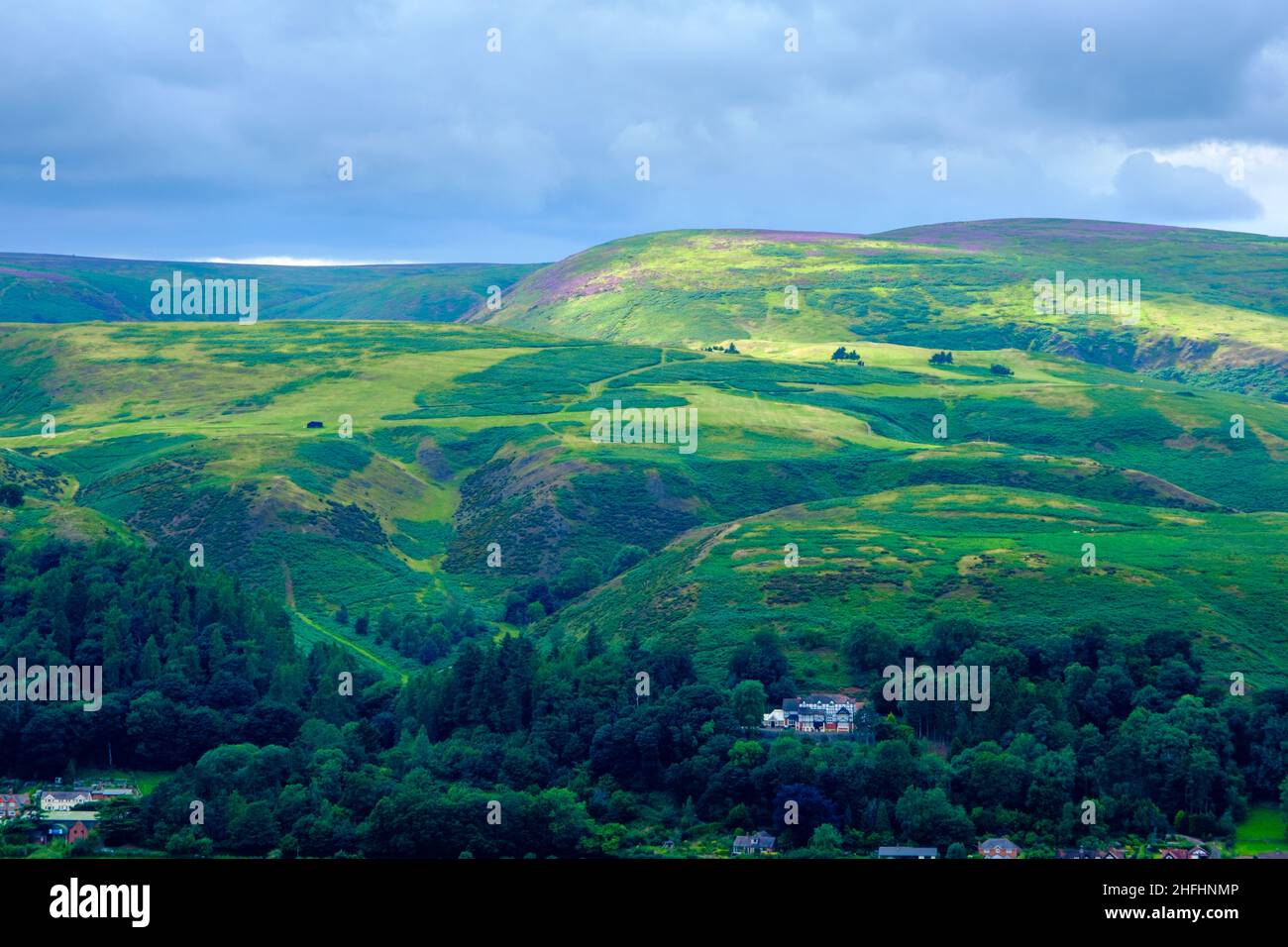 Der lange Mythos in den Shropshire Hills Stockfoto
