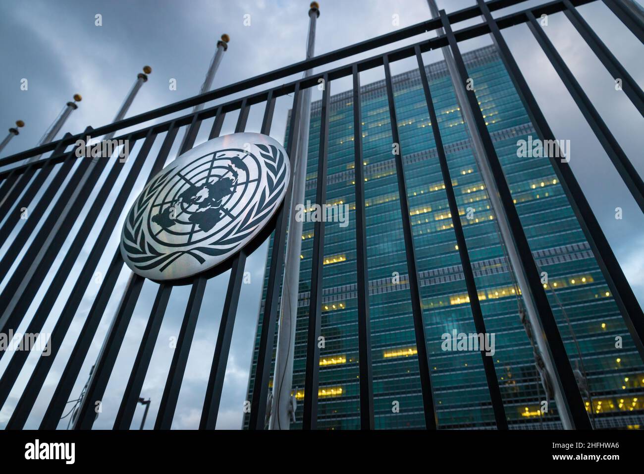 Das Gebäude der Vereinten Nationen Stockfoto