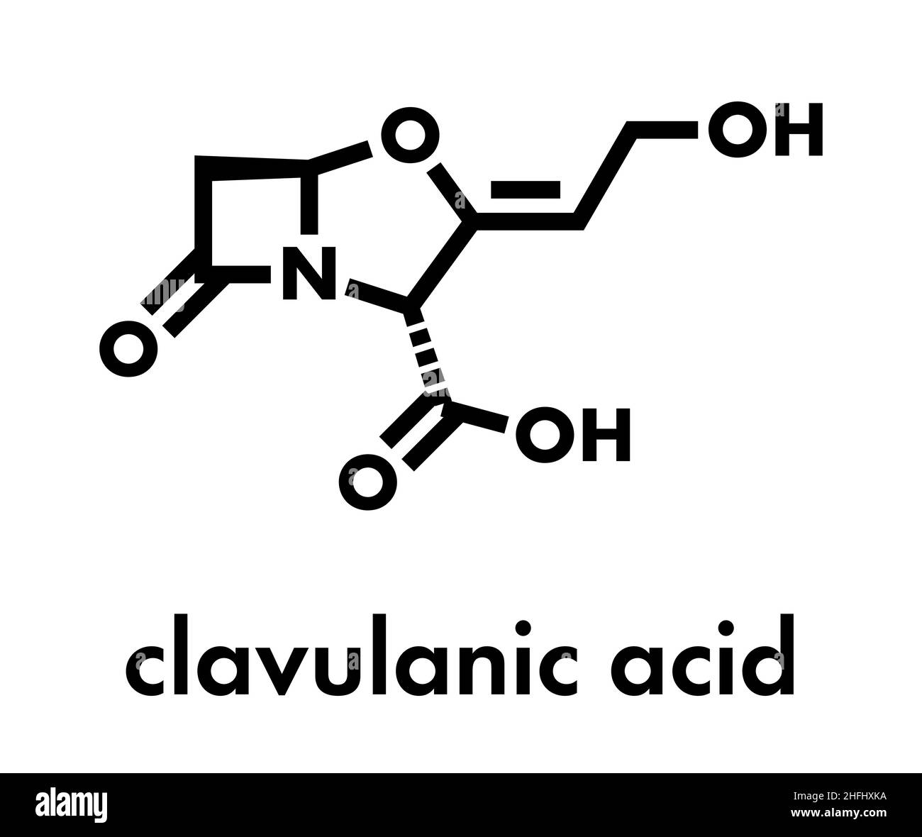 Clavulanic acid betaLactamase blocker drug Molecule. Oft kombiniert