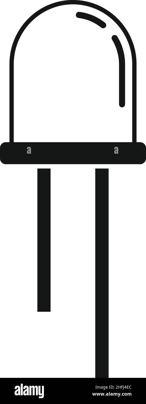 Symbol für Energiediode einfacher Vektor. Leichter Halbleiter. Stromversorgung Stock Vektor