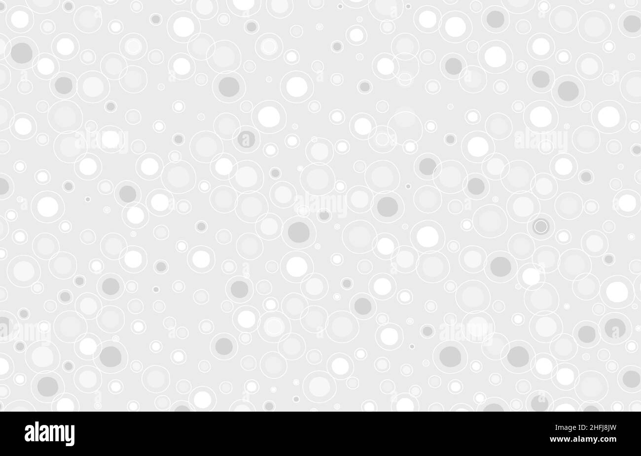 Abstrakte Punkte Doodle Muster Design von Kunstwerk dekorative Vorlage. Überlappender weißer einfacher Hintergrund. Stock Vektor