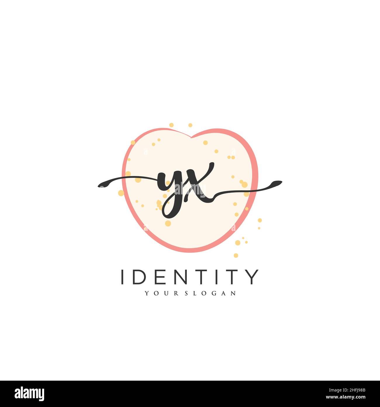 YX Handschrift Logo Vektor Kunst der ersten Unterschrift, Hochzeit, Mode, jewerly, Boutique, Blumen und botanische mit kreativer Vorlage für jedes Unternehmen Stock Vektor