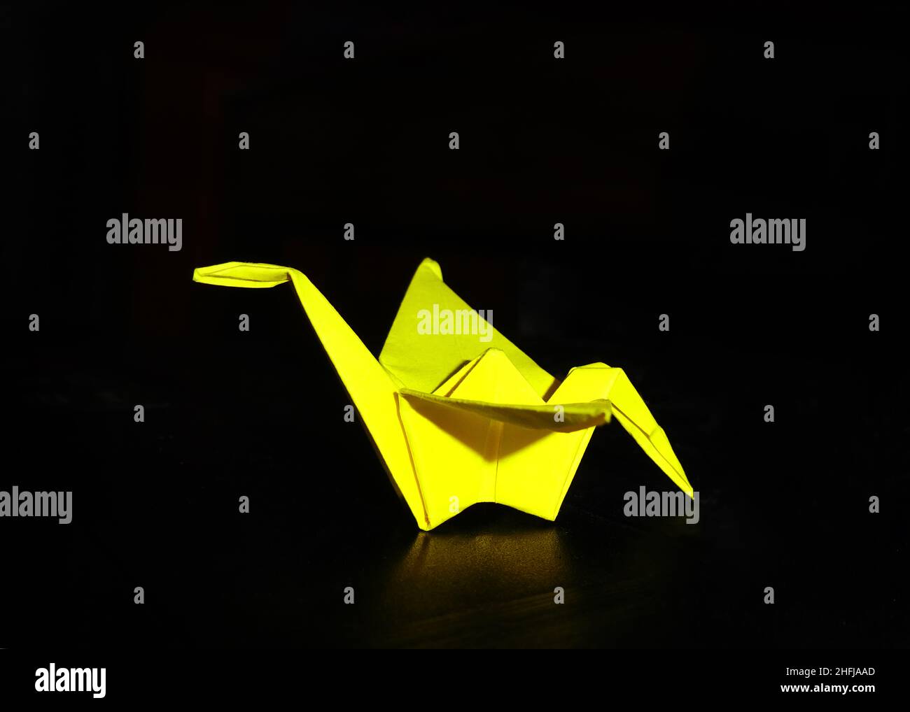 So erstellen Sie ein gelbes Origami-Carne Stockfoto