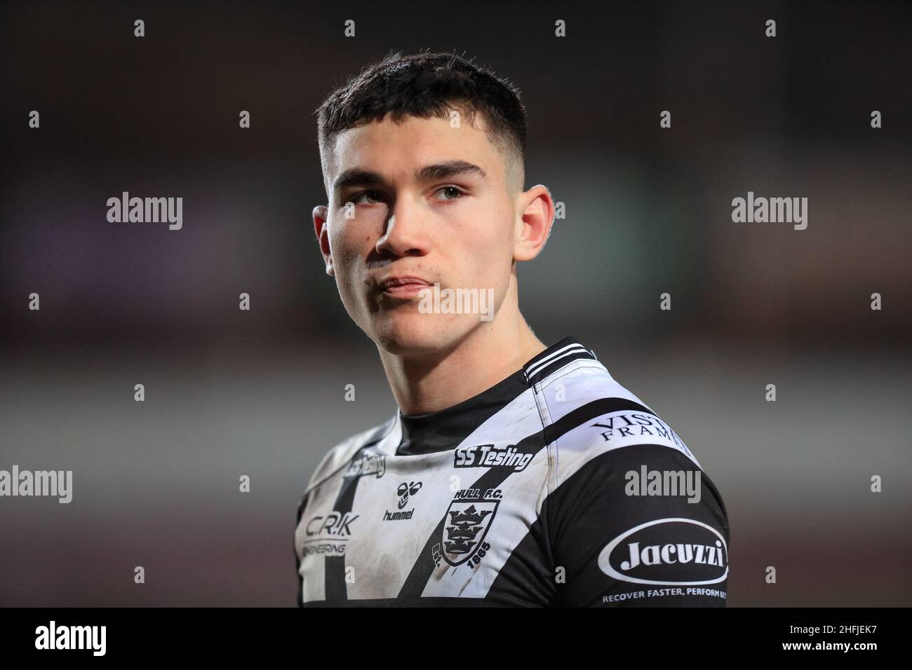 Bradford, Großbritannien. 16th Januar 2022. Zach Jebson von Hull FC nach dem Spiel in Bradford, Vereinigtes Königreich am 1/16/2022. (Foto von James Heaton/News Images/Sipa USA) Quelle: SIPA USA/Alamy Live News Stockfoto