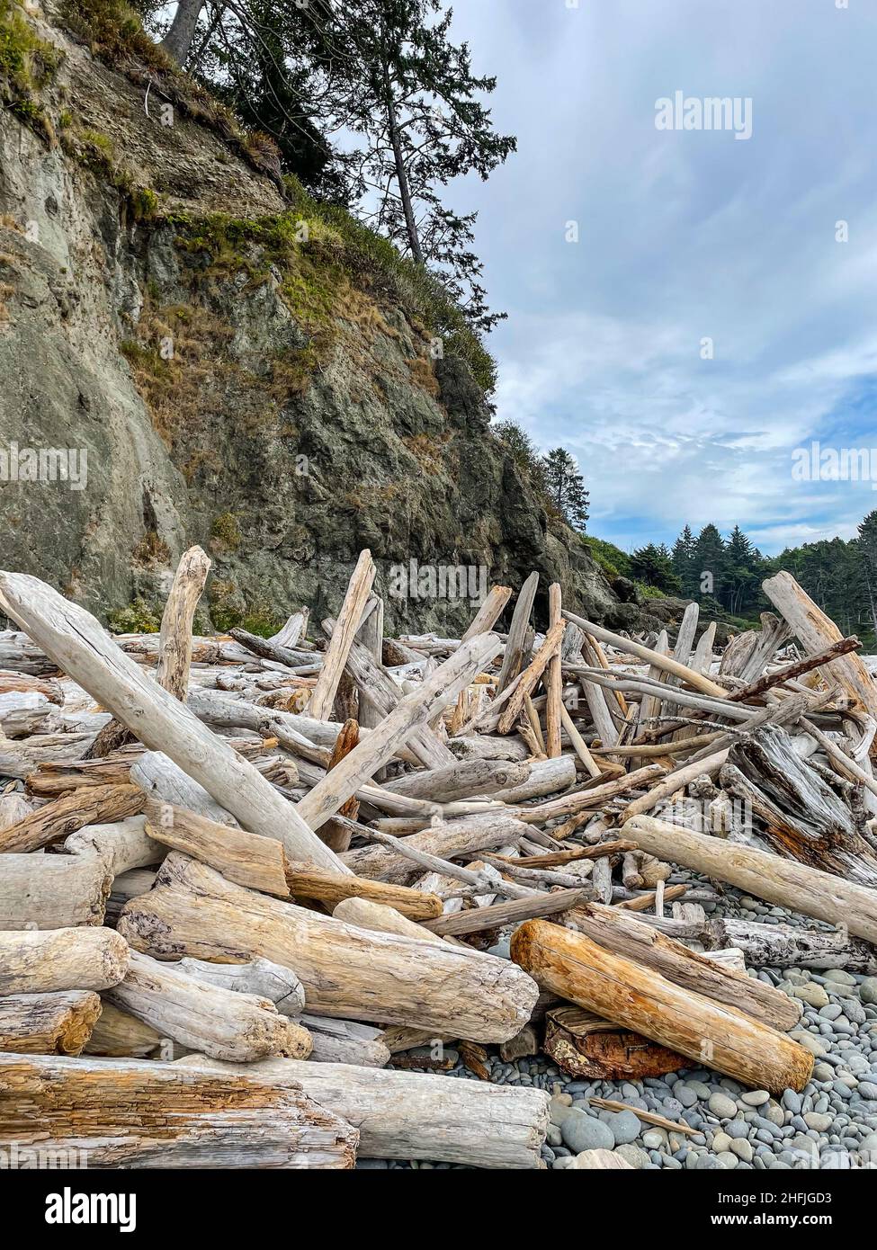 Ruby Beach ist der nördlichste der südlichen Strände im Küstenabschnitt des Olympic National Park im US-Bundesstaat Washington. Es befindet sich Stockfoto