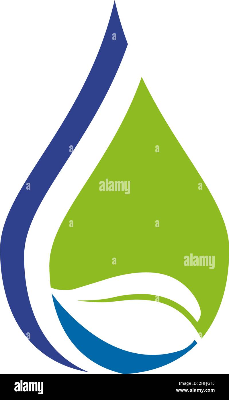 Vorlage für Vektorgrafik für Wassertropfen-Symbol-Logo-Design Stock Vektor