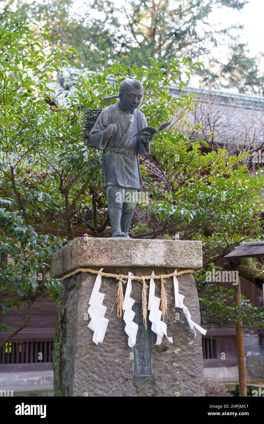 Statue von Ninomiya Kinjiro ( 1787 1856 ) , Hotoku Ninomiya Jinja