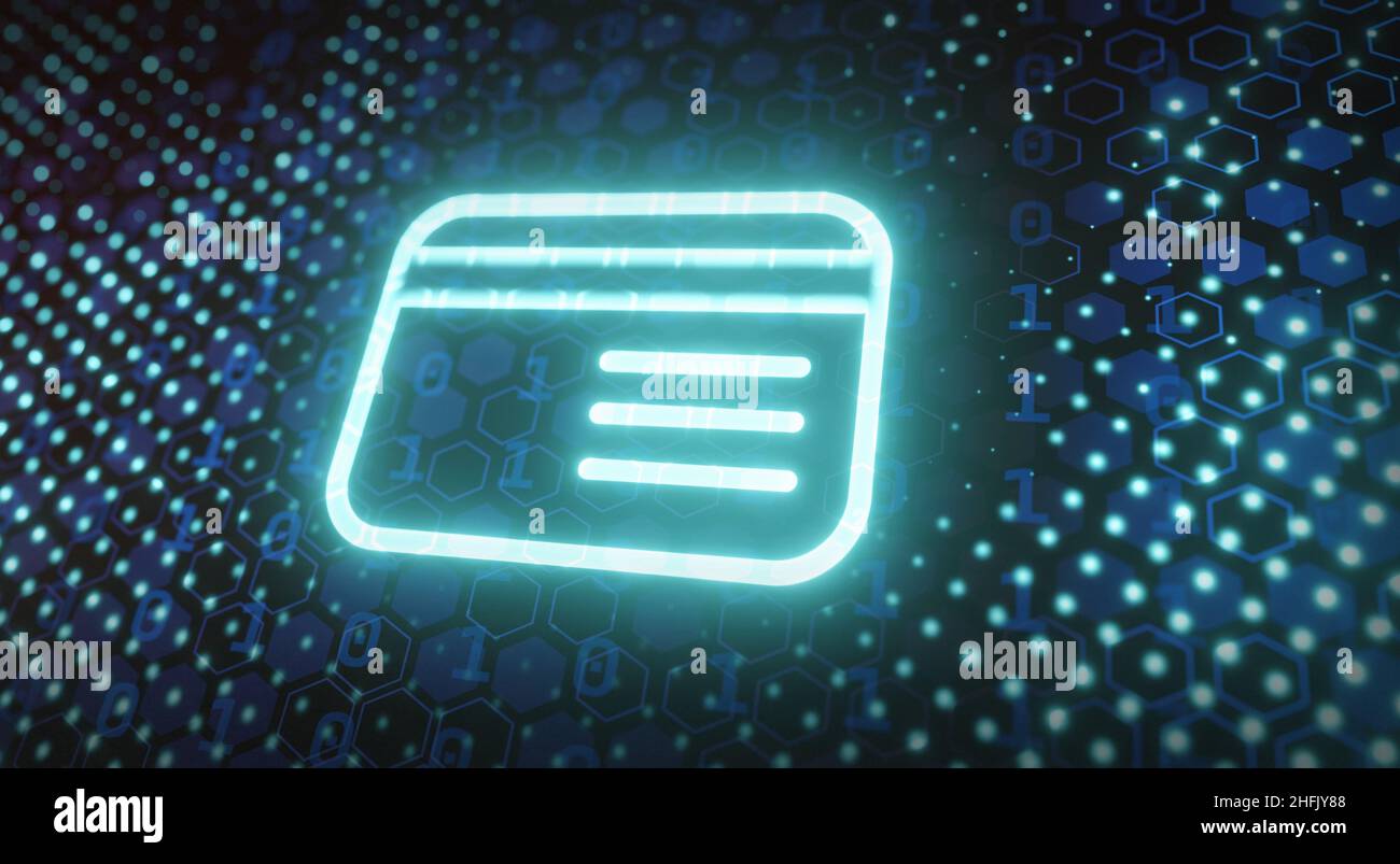 Kreditkarte E-Commerce und Technologiekonzept. Stockfoto