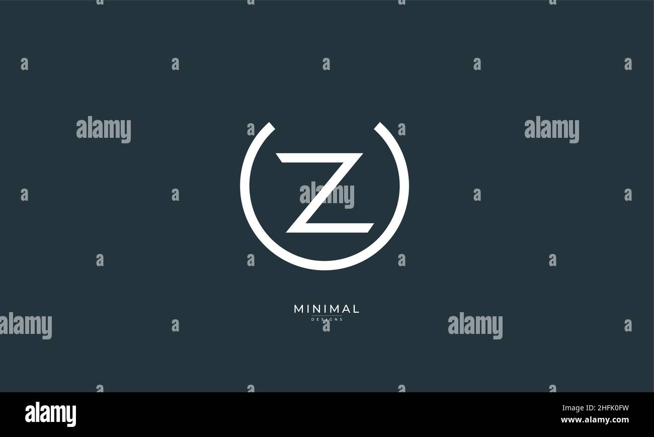 Buchstabensymbol Logo UZ oder ZU Stock Vektor