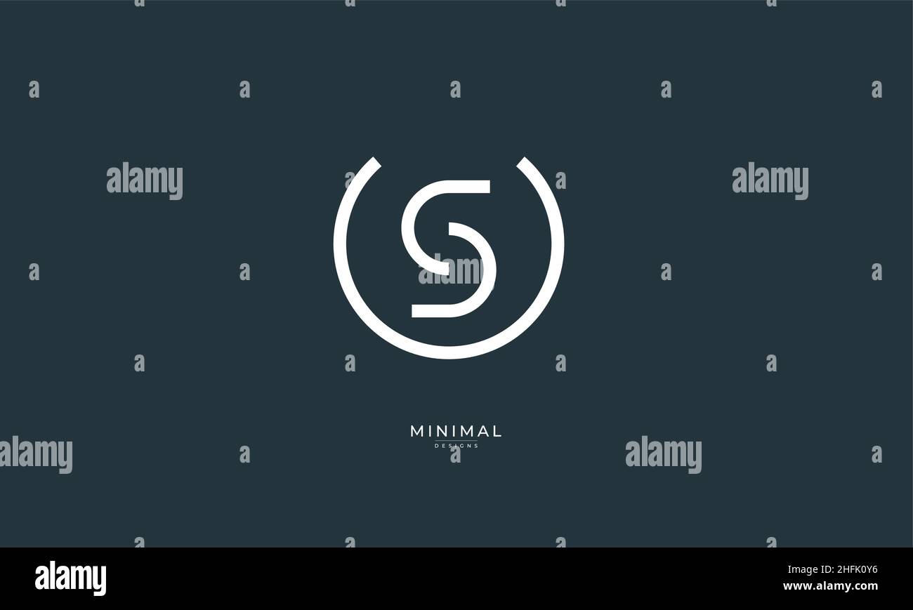 Buchstabensymbol Logo US oder SU Stock Vektor