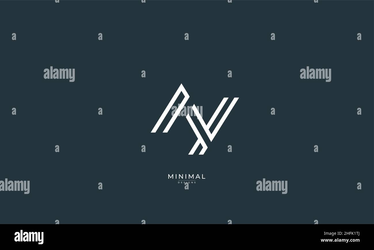 Buchstabensymbol-Logo AY Stock Vektor