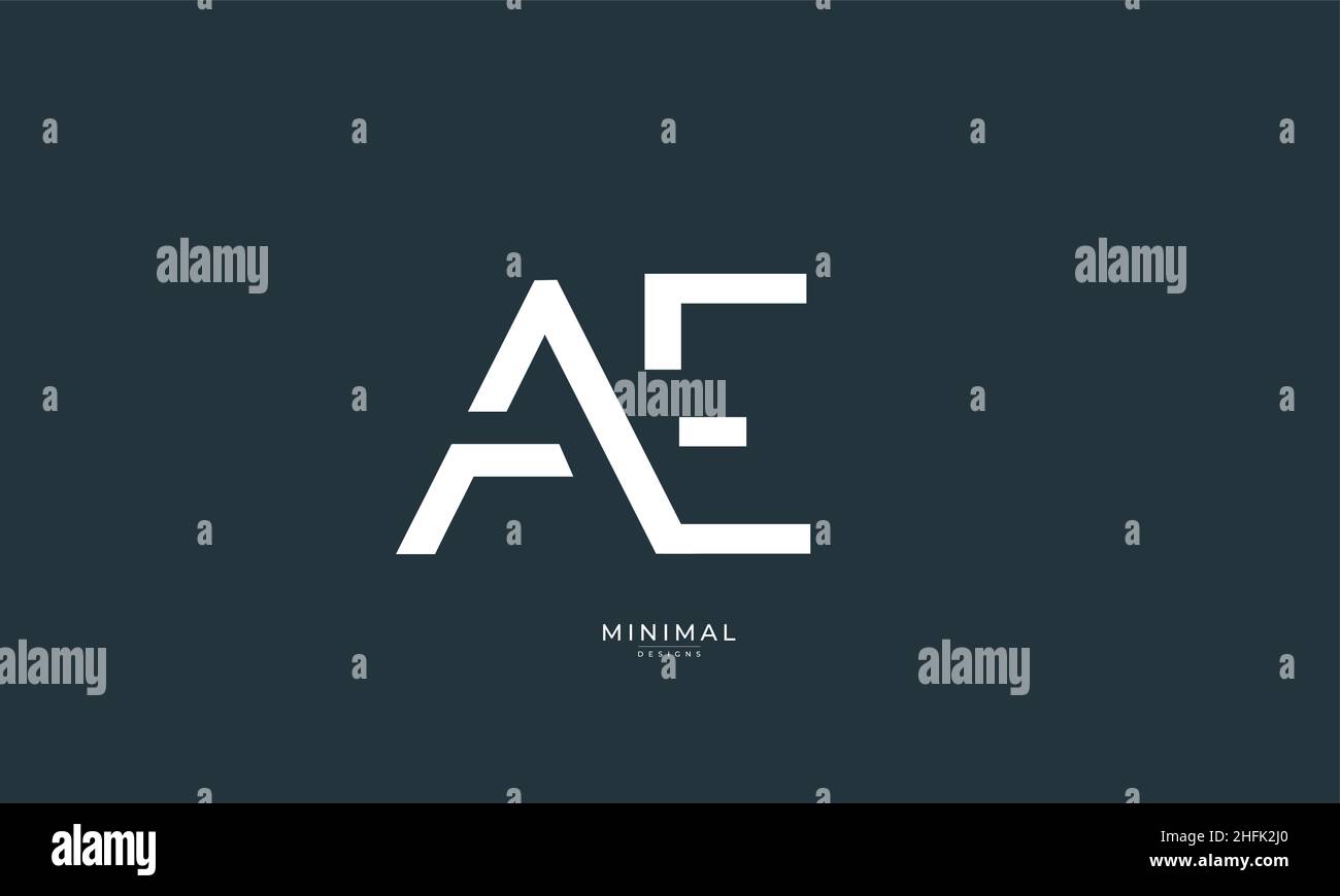 Buchstabensymbol Logo AE Stock Vektor