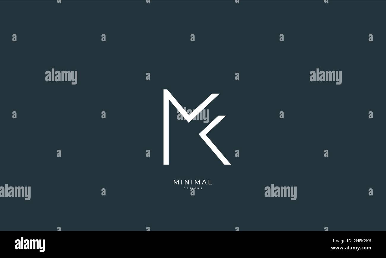 Alphabet Buchstabe Symbol-Logo MF Stock Vektor