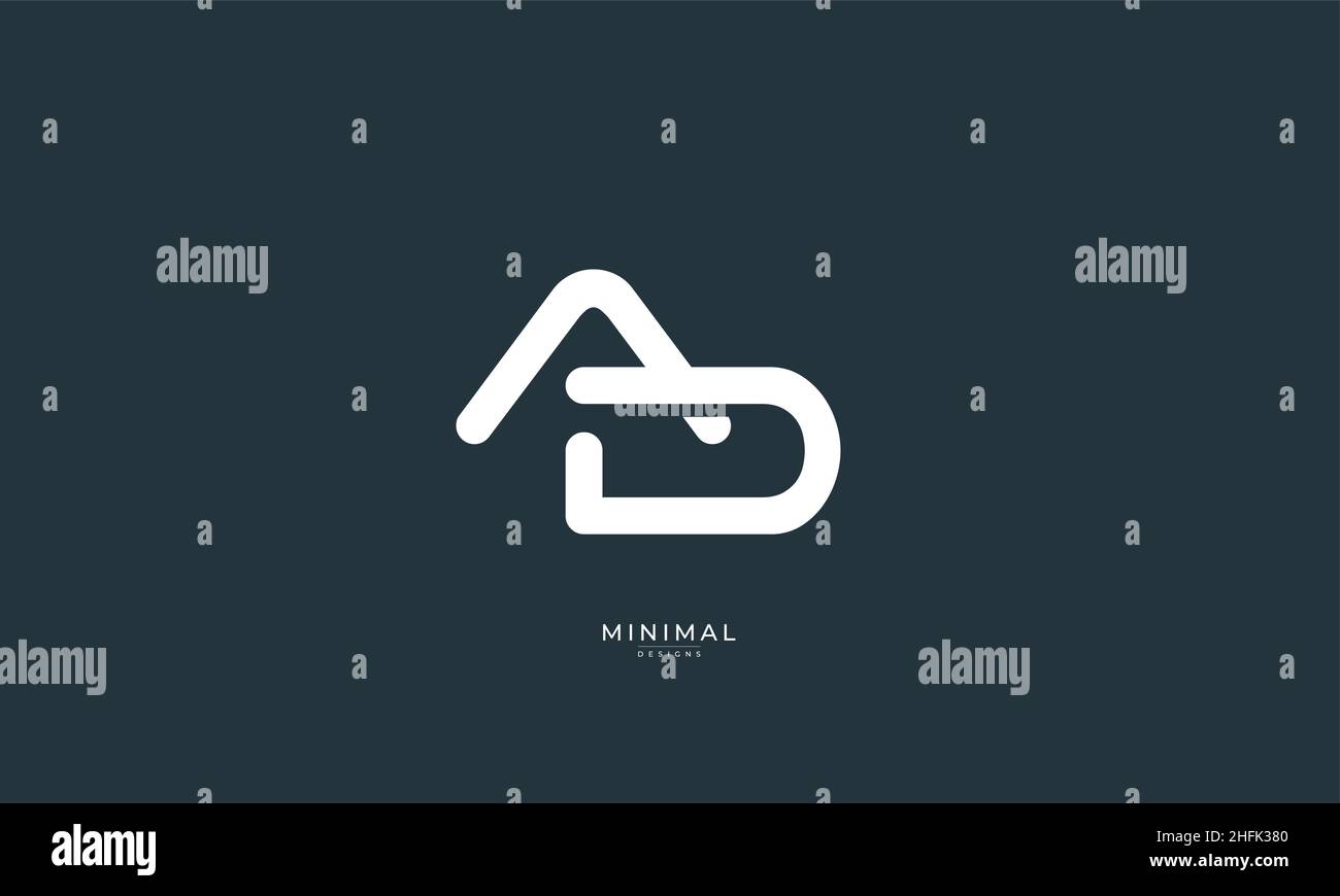 Buchstabensymbol Logo AD Stock Vektor