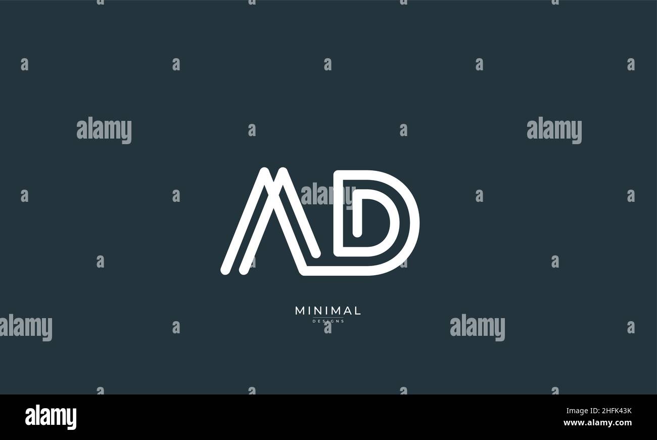 Buchstabensymbol Logo AD Stock Vektor