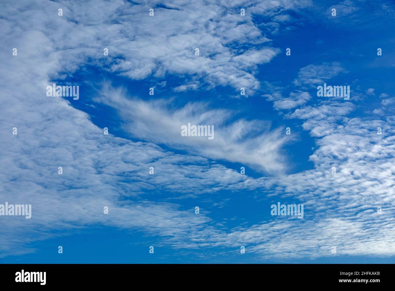 Wolkenbildung, Naturschutzgebiet Geltinger Birk, Falshöft, Schleswig-Holstein, Deutschland Stockfoto