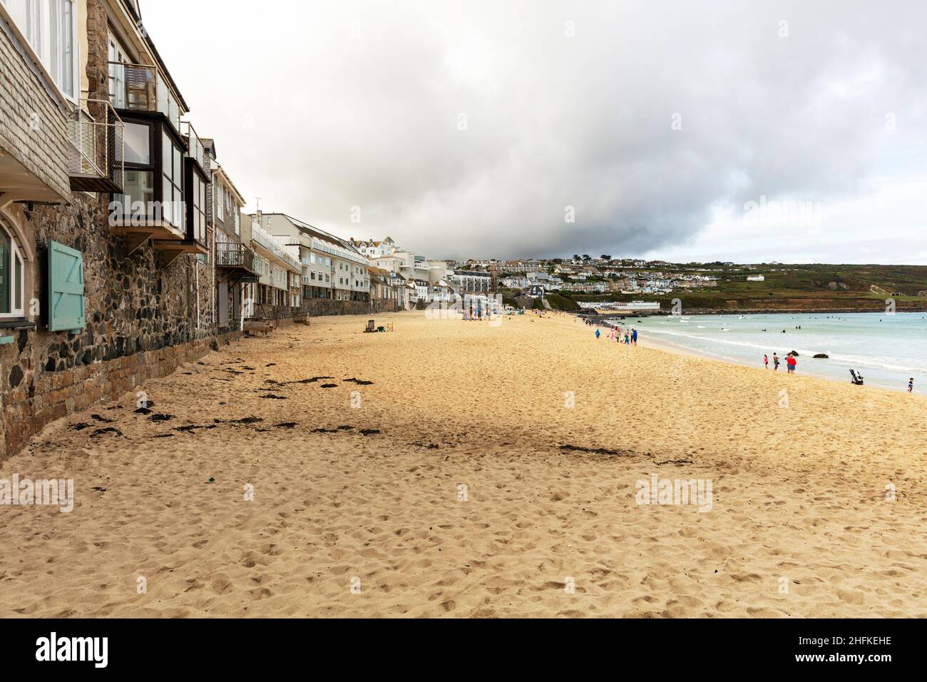 St Ives Porthmeor Beach Cornwall, Großbritannien, England, Porthmeor Beach, Porthmeor Beach St Ives, Cornwall, Beach, Beaches,St Ives, St Ives Cornwall,St Ives UK Stockfoto