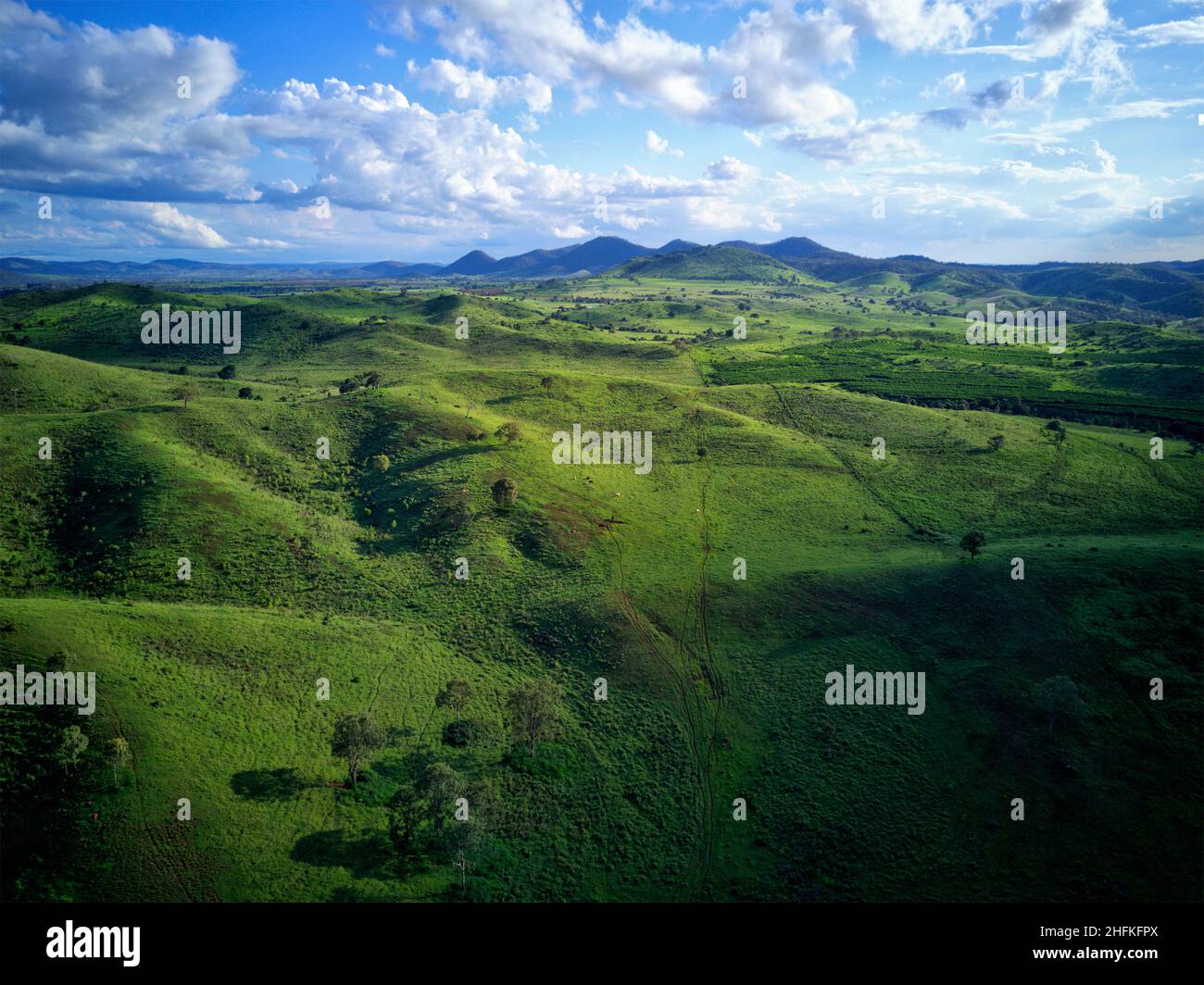 Luftaufnahme der Coalstoun Lakes Queensland Australien Stockfoto