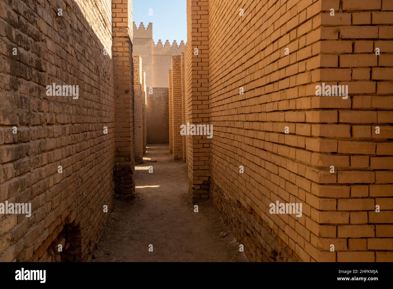 Architektur der antiken Stadt Babylon, Irak Stockfoto