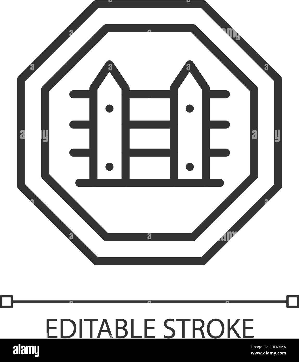 Lineares Symbol für Ländergrenzen Stock Vektor