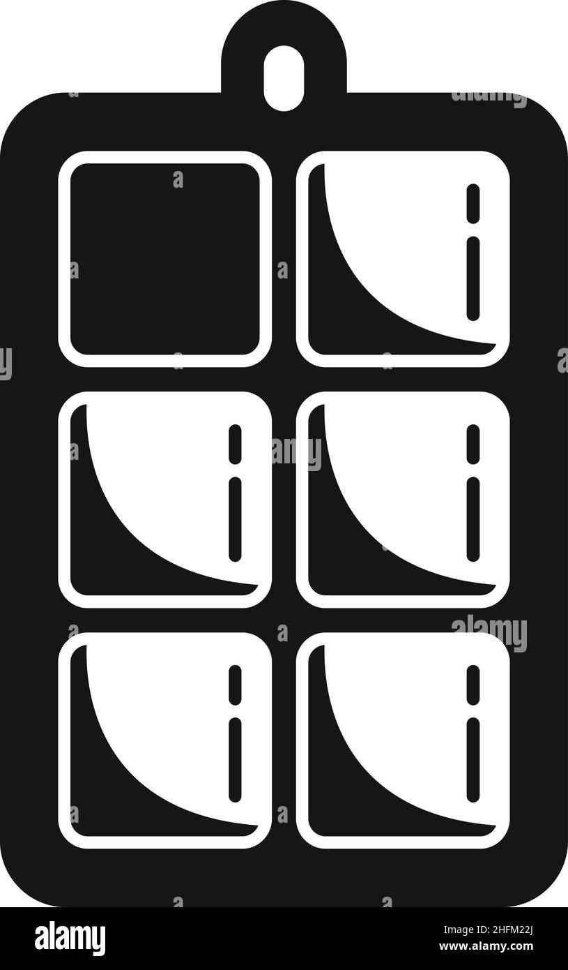 Symbol für Eiswürfelablage einfacher Vektor. Formbehälter. Wasserform Stock Vektor
