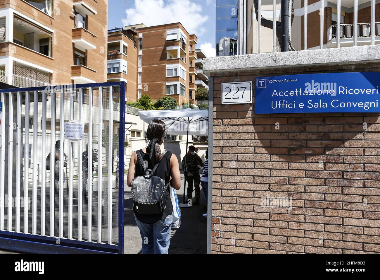 Cecilia Fabiano/LaPresse 08. Juni 2020 Rom (Italien) News Klinisches Institut San Rafaele, wo es neue Fälle von Ansteckung durch covid 19 im Pic: The Gate gegeben hat Stockfoto