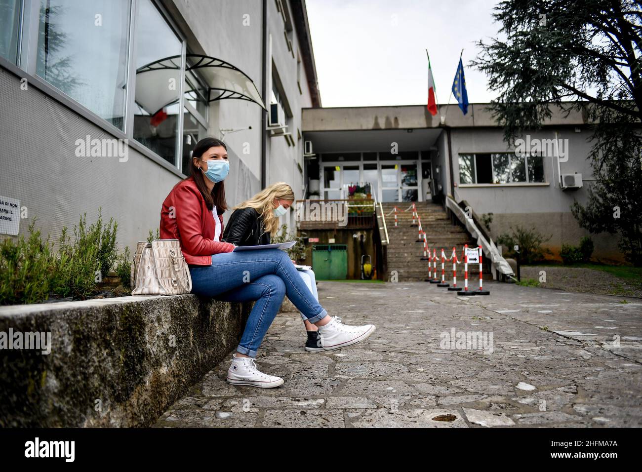 Claudio Furlan - LaPresse 17 June 2020 Milano (Italien) News Abitur an der Hotel Management School Sonzogni in Nembro, einer der am stärksten von der Coronavirus-Epidemie betroffenen italienischen Gemeinden Stockfoto