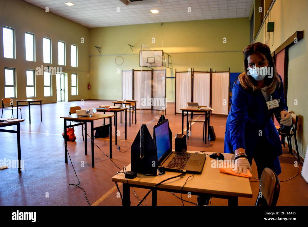 Claudio Furlan - LaPresse 17 June 2020 Milano (Italien) News Abitur an der Hotel Management School Sonzogni in Nembro, einer der am stärksten von der Coronavirus-Epidemie betroffenen italienischen Gemeinden Stockfoto