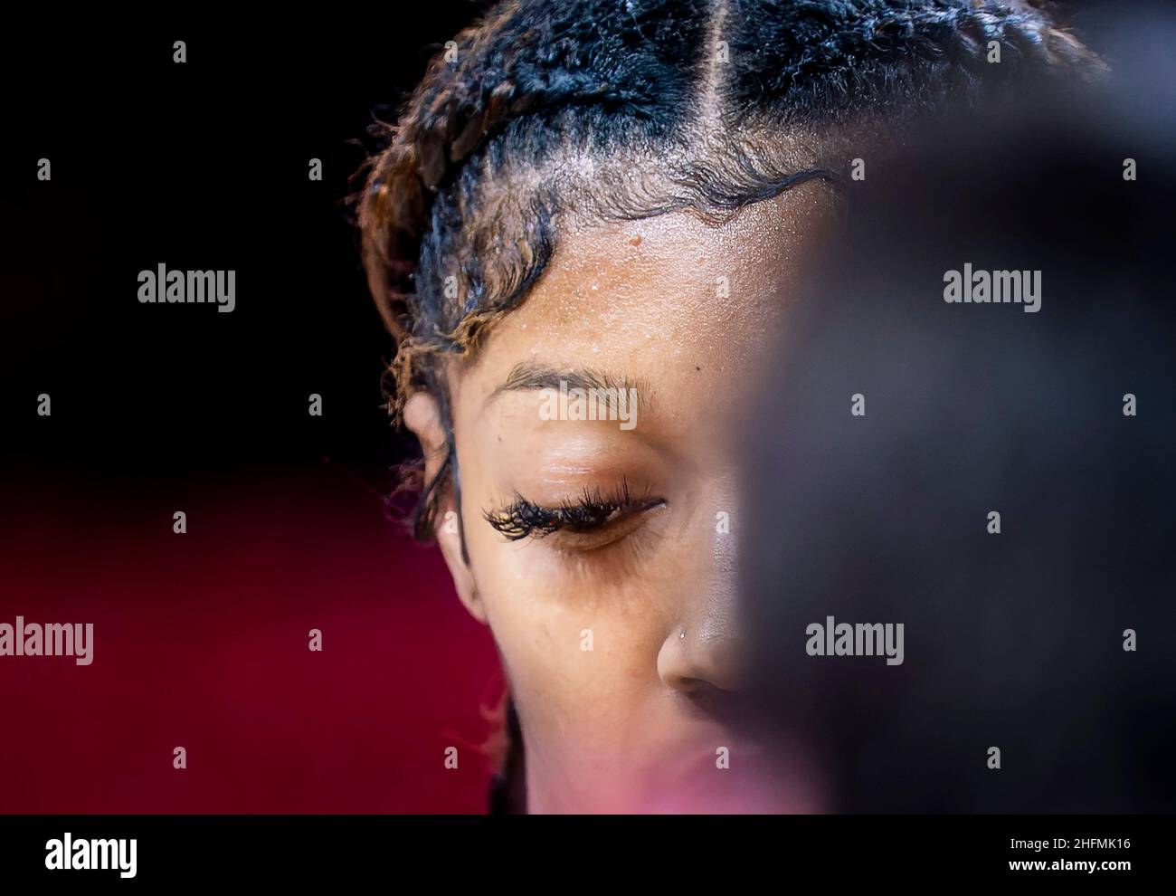 COLLEGE PARK, MD - JANUAR 16: Maryland-Schildkröten forward Angel Reese (10) vor einem Big10 Frauen-Basketballspiel zwischen den Maryland-Schildkröten und t Stockfoto