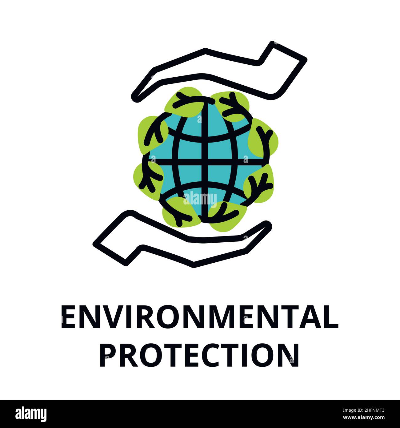 Moderne flache dünne Linie Design-Symbol, Vektor-Illustration, Infografik Konzept der Ökologie und Umweltschutz für Grafik-und Web-Design Stock Vektor