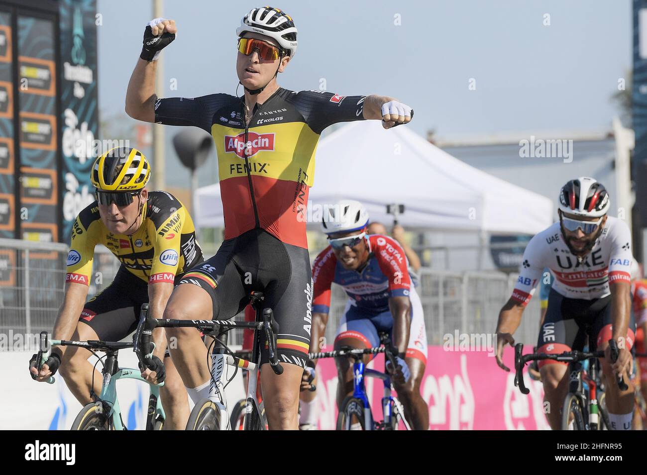 LaPresse - Fabio Ferrari September, 12 2020 Castelfidardo (Italien) Sport Radfahren Tirreno Adriatico Ausgabe 55 - von Castelfidardo nach Senigallia - 171 km im Bild: Tim Merlier (Alpecin - Fenix) Stockfoto