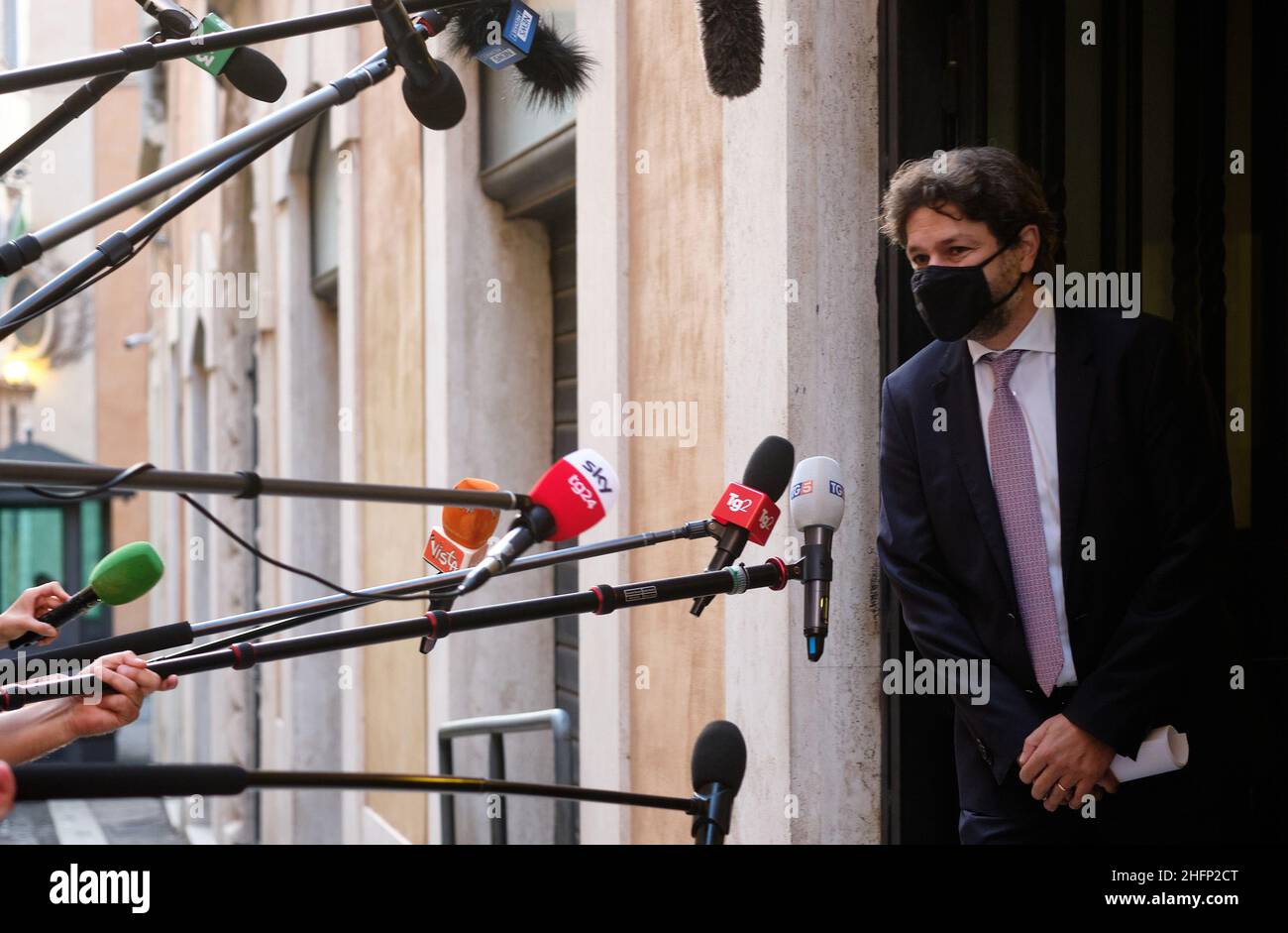 Mauro Scrobogna /LaPresse 24. September 2020&#xa0; Rom, Italien Nachrichten Abgeordnetenkammer - Versammlung der Fraktionen Movimento 5 Stelle M5S im Bild: Mattia Fantinati M5S Stockfoto