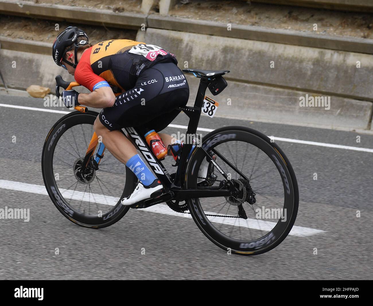 Fabio Ferrari/LaPresse 07. Oktober 2020 Italien Sport Cycling Giro d'Italia 2020 - Ausgabe 103th - Etappe 5 - von Mileto nach Camigliatello Silano im Bild: Während des Rennens Stockfoto