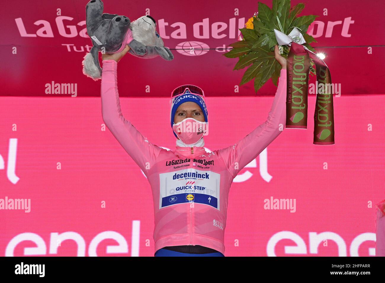 Gian Mattia D'Alberto/LaPresse 07. Oktober 2020 Italien Sport Radfahren Giro d'Italia 2020 - Ausgabe 103th - Etappe 5 - von Mileto nach Camigliatello Silano im Bild: ALMEIDA Jo&#XE3;o( POR )DECEUNINCK - SCHNELL - SCHRITT Stockfoto