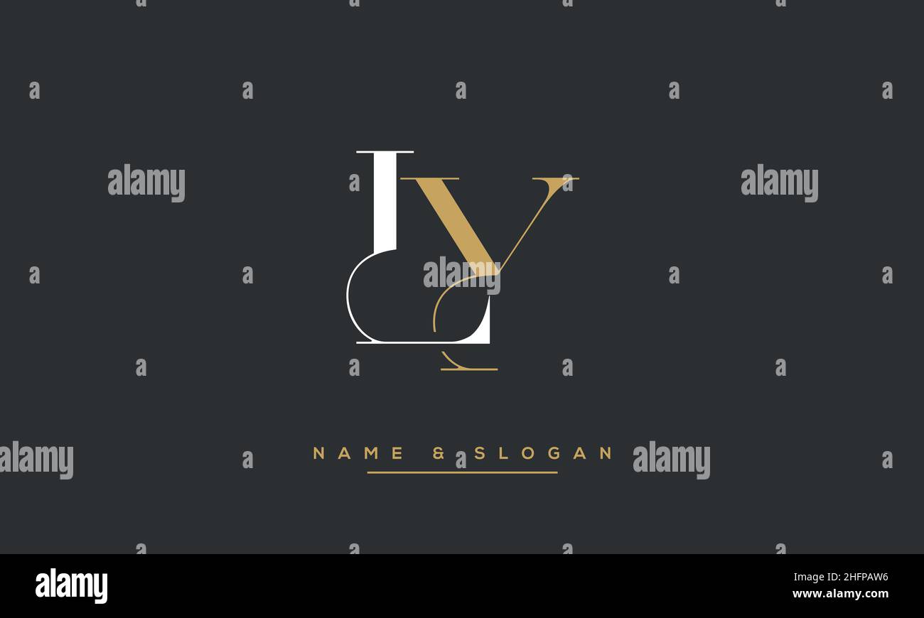 Modernes Design mit abstraktem Buchstaben LY, YL-Logo. Minimaler LY-, YL-initialer Symbolvektor Stock Vektor