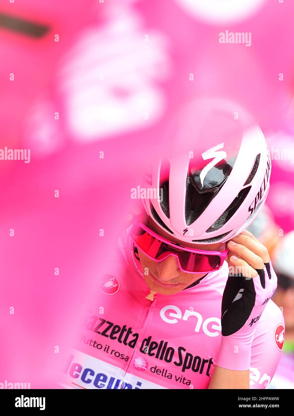 Foto: Jennifer Lorenzini/LaPresse 07 ottobre 2020 Italia Sport Ciclismo Giro d'Italia 2020 - edizione 103 - Tappa 5 - Da Mileto a Camigliatello Silano Nella foto: Joao Almeida Foto: Jennifer Lorenzini/LaPresse 07. Oktober 2020 Italien Sport Radfahren Giro d'Italia 2020 - Ausgabe 103th - Etappe 5 - ITT - von Mileto nach Camigliatello Silano im Bild: Joao Almeida Stockfoto