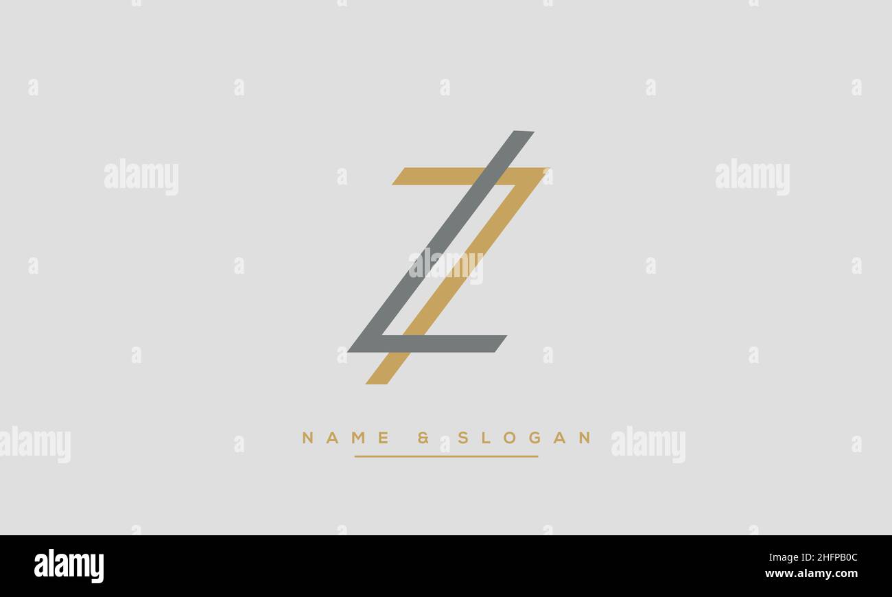 Moderner abstrakter Buchstabe LZ, ZL-Logo-Design. Minimaler LZ, UZ-initialer Symbolvektor Stock Vektor