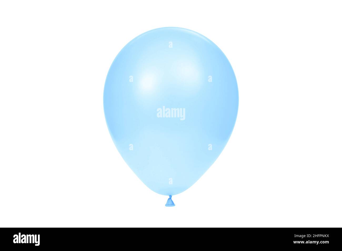 Blauer Ballon isoliert auf weißem Hintergrund. Vorlage für Postkarte, Banner, Poster, Webdesign. Festliche Dekoration für Feiern und Geburtstag. Hoch Stockfoto