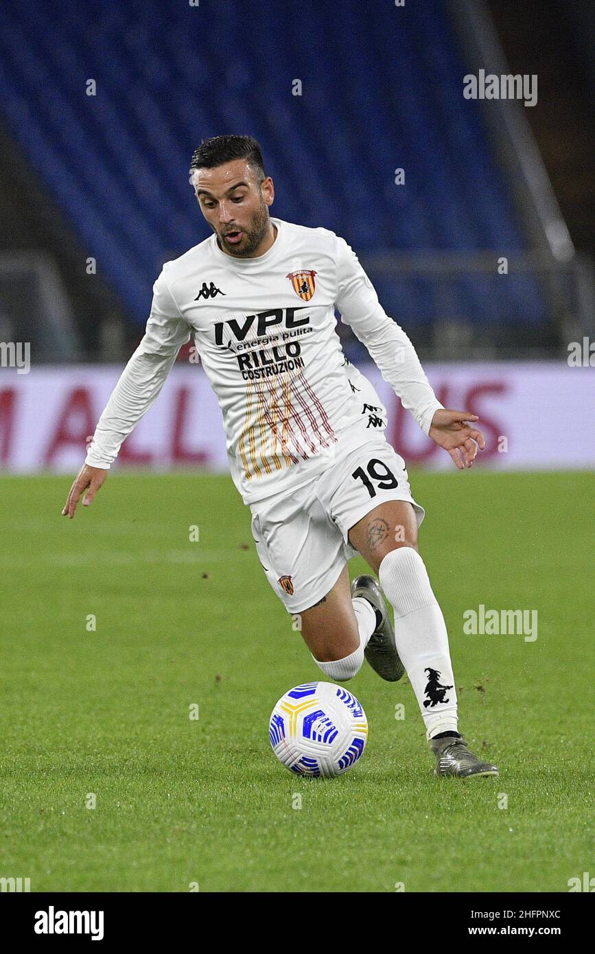 Fabrizio Corradetti / LaPresse Oktober 18st 2020 Rom, Italien Sport Soccer Roma vs Lazio - Italienische Fußball-Liga A Tim 2018/2019 - Olimpico-Stadion. Im Bild: Roberto Insigne (Benevento) Stockfoto