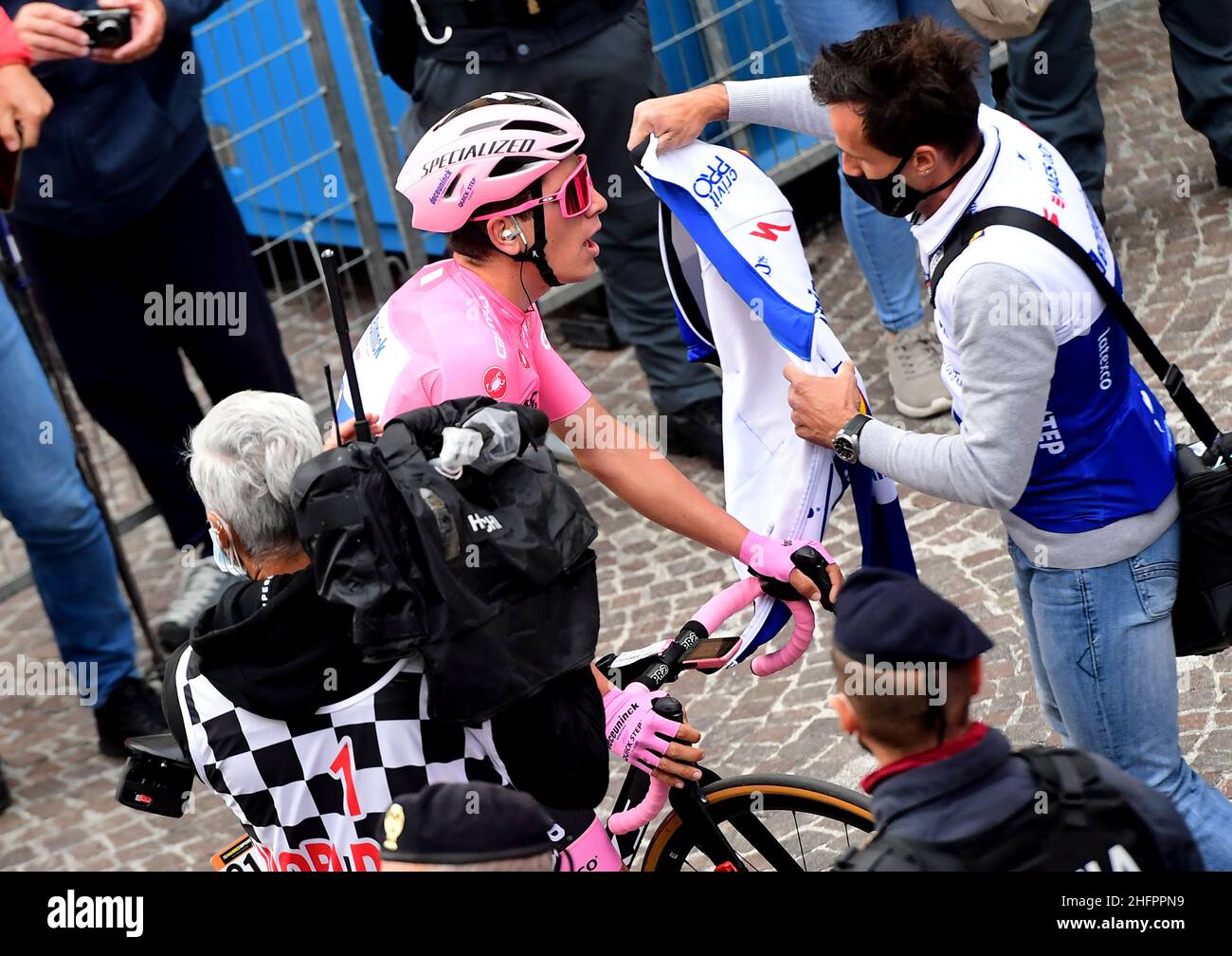 Foto: Jennifer Lorenzini/LaPresse 20 ottobre 2020 Italia Sport Cicismo Giro d'Italia 2020 - edizione 103 - Tappa 16- Da Udine a San Daniele Nella foto: TRATNIK Jan BAHRAIN - MCLAREN vincitore di tappa Foto: Jennifer Lorenzini/LaPresse 20. Oktober 2020 Italien Sport Cycling Giro d'Italia 2020 - 103. Ausgabe - Etappe 16- ITT - von Udine nach San Daniele im Bild: TRATNIK Jan BAHRAIN - MCLAREN Etappensieger Stockfoto