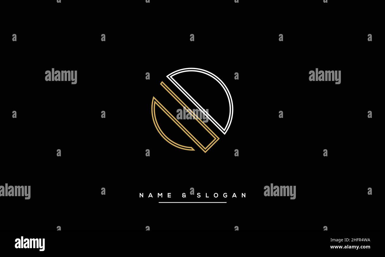 ND, DN Abstract Letters Logo-Monogramm Stock Vektor