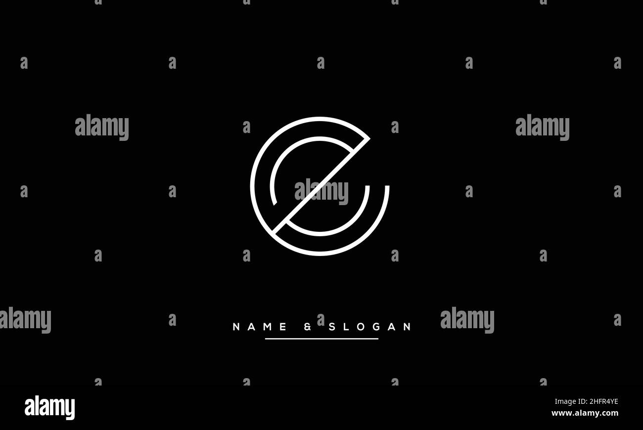 E, EE Abstract Letters Logo-Monogramm Stock Vektor