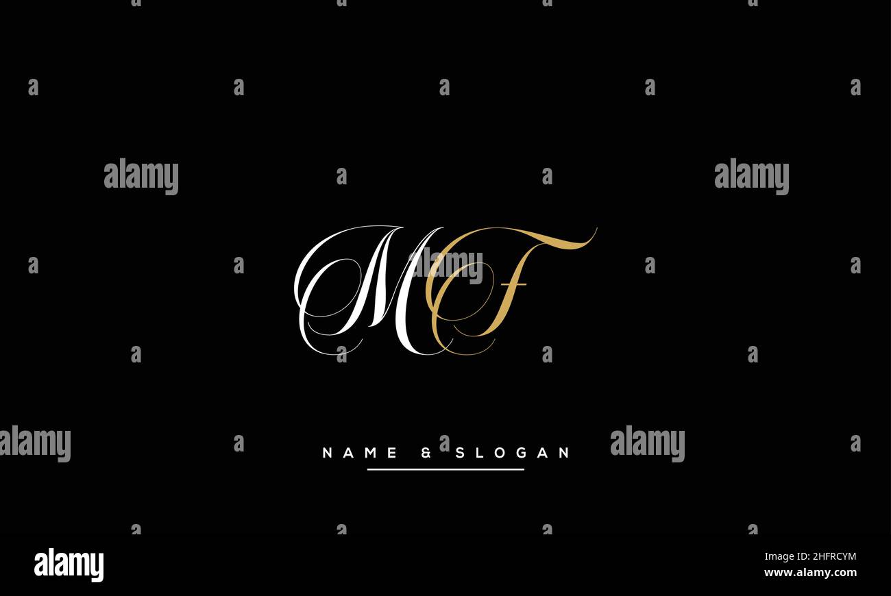 MF, FM Abstract Letters Logo-Monogramm Stock Vektor