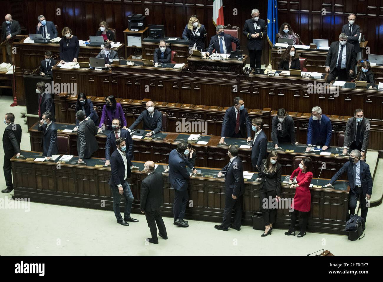 Roberto Monaldo / LaPresse 26-11-2020 Abgeordnetenkammer Rom (Italien) - Maßnahmen zur Budgetabweichung Stockfoto