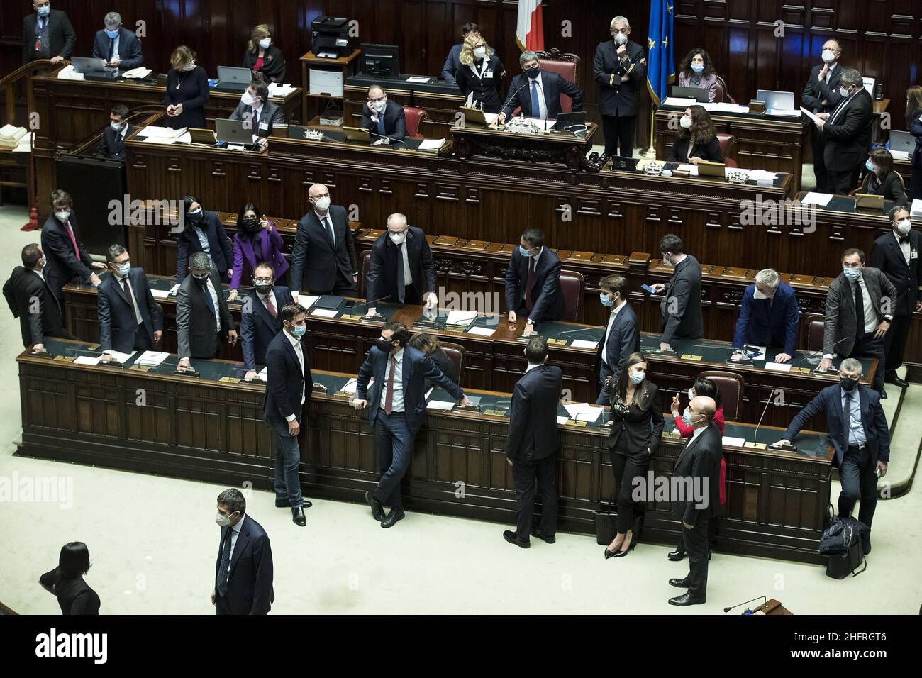Roberto Monaldo / LaPresse 26-11-2020 Abgeordnetenkammer Rom (Italien) - Maßnahmen zur Budgetabweichung Stockfoto
