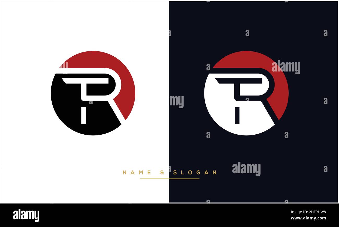 TR. RT Abstract Letters Logo-Monogramm Stock Vektor