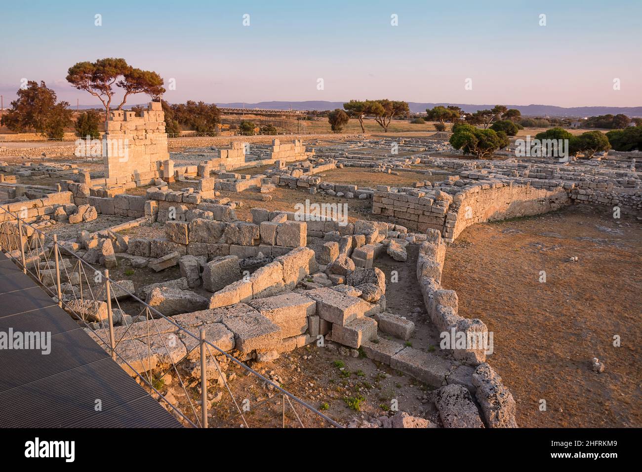 Draufsicht auf die Ausgrabungen von Egnazia in Apulien (Italien) Stockfoto