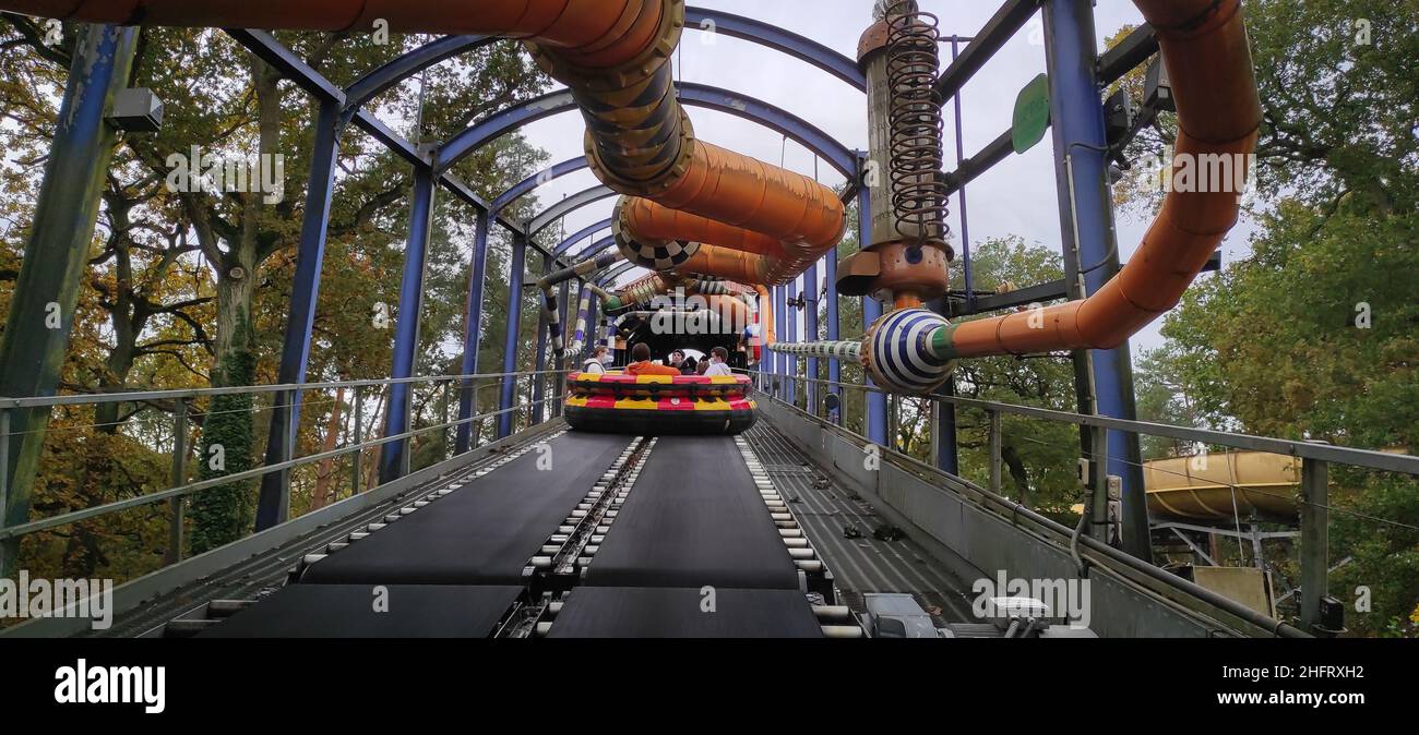 Boje-Attraktion auf dem Parc astérix in frankreich Stockfoto