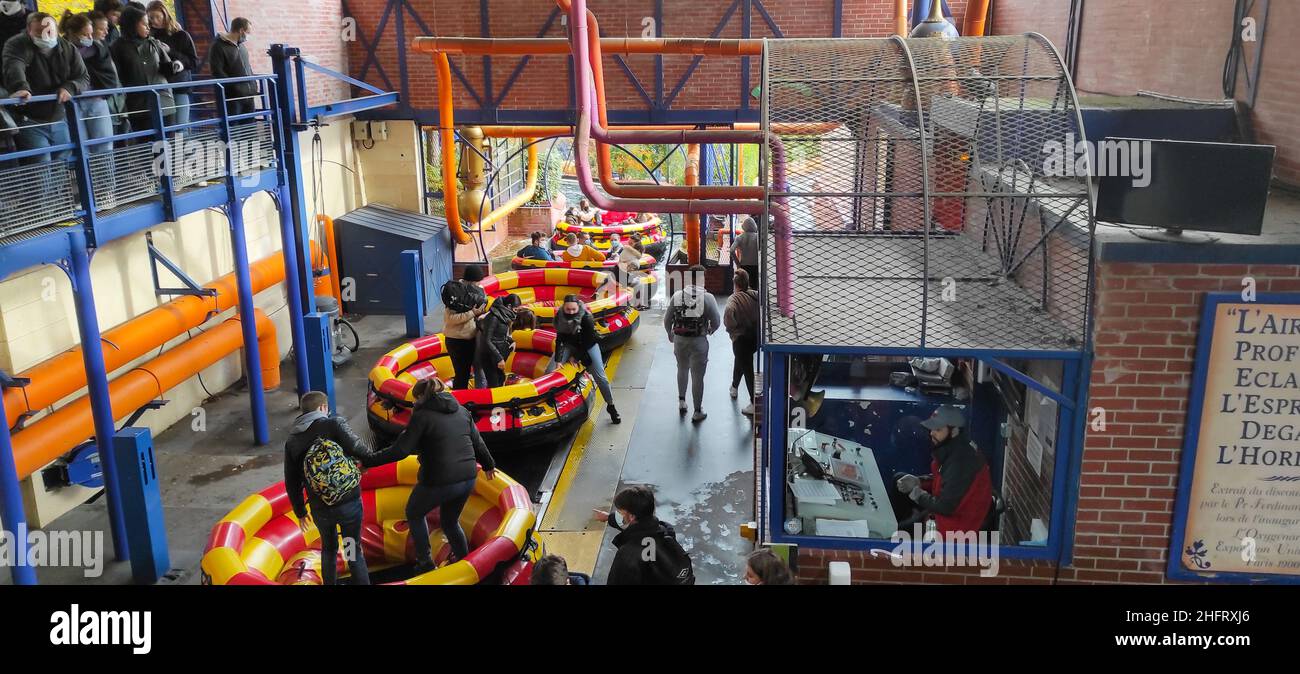 Boje-Attraktion auf dem Parc astérix in frankreich Stockfoto